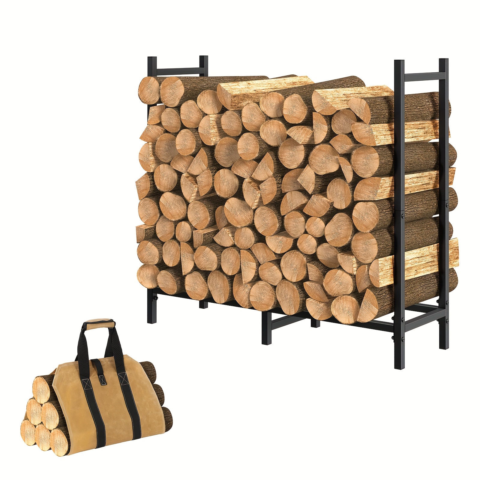 

2 Firewood Rack With Handbag (with Picking Up Firewood)