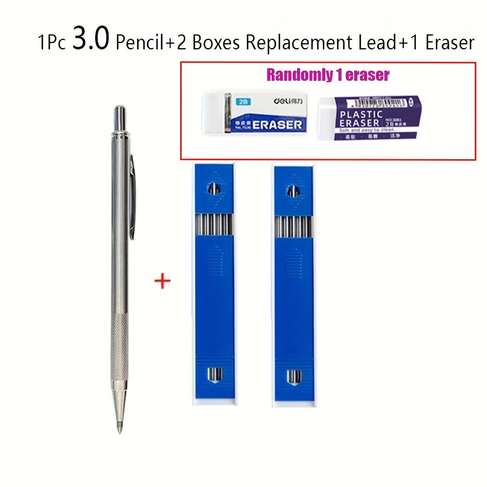 Mechanical Pencil Set Full Metal Automatic with Leads Office School Art  Supply