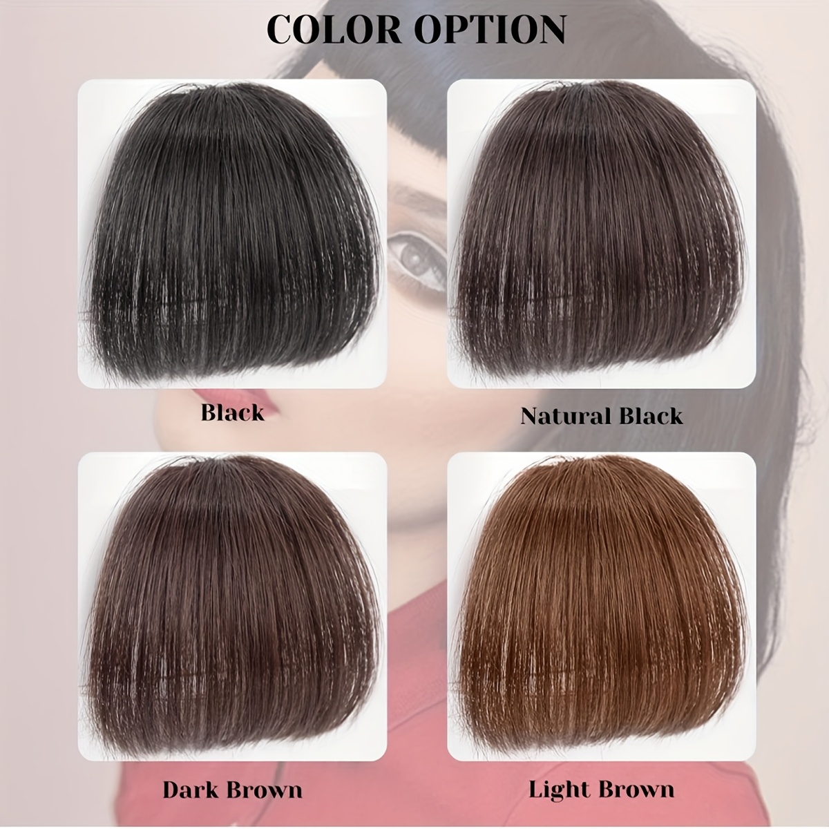 women s synthetic straight bangs hairpiece - natural-looking air bangs for short hair,  -  accessory,   everyday or special occasions, hair accessories, versatile hairpiece, sleek hairpiece,   hairpiece details 5