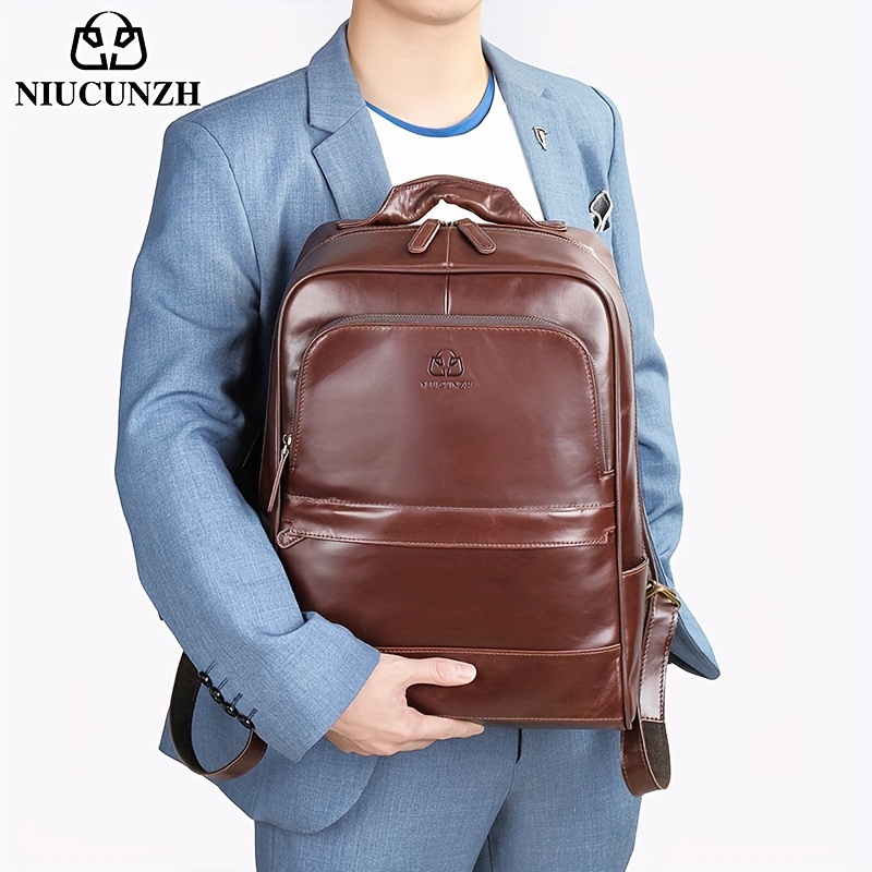 Mochilas de cuero para hombre negocio - Alta Calidad - Envío Rápido