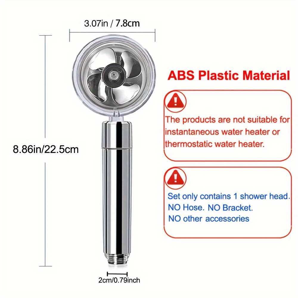 Boosting Shower Head for Super Pressurized Water Flow