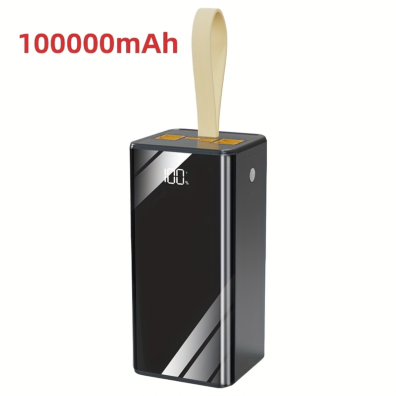 Image of Holiday Mega Power! 100000mah Power Bank With Flashlight | 22.5w Fast Charging | 4 Light | Charge 5 Devices | Ios & Compatible | Perfect Gift For Travel & Emergency