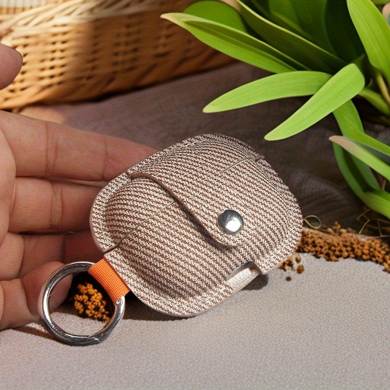 Luxury Synthetic Leather Headphone Case For Airpods 4, Suitable For Airpods 3 Protective Storage Case, Suitable For Airpods Pro/pro 2 Tws Headphone Case, With Keychain