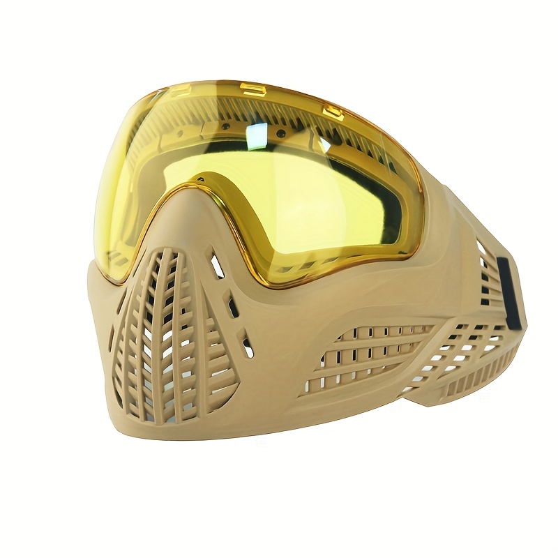 Full-Face Mask - TPU Material, Black with Clear Visor, Ventilation Holes, Ideal for Gaming, Movie Props, and Realistic Costume Accessories, Costume Accessory | Ventilated Mask | Durable Mask