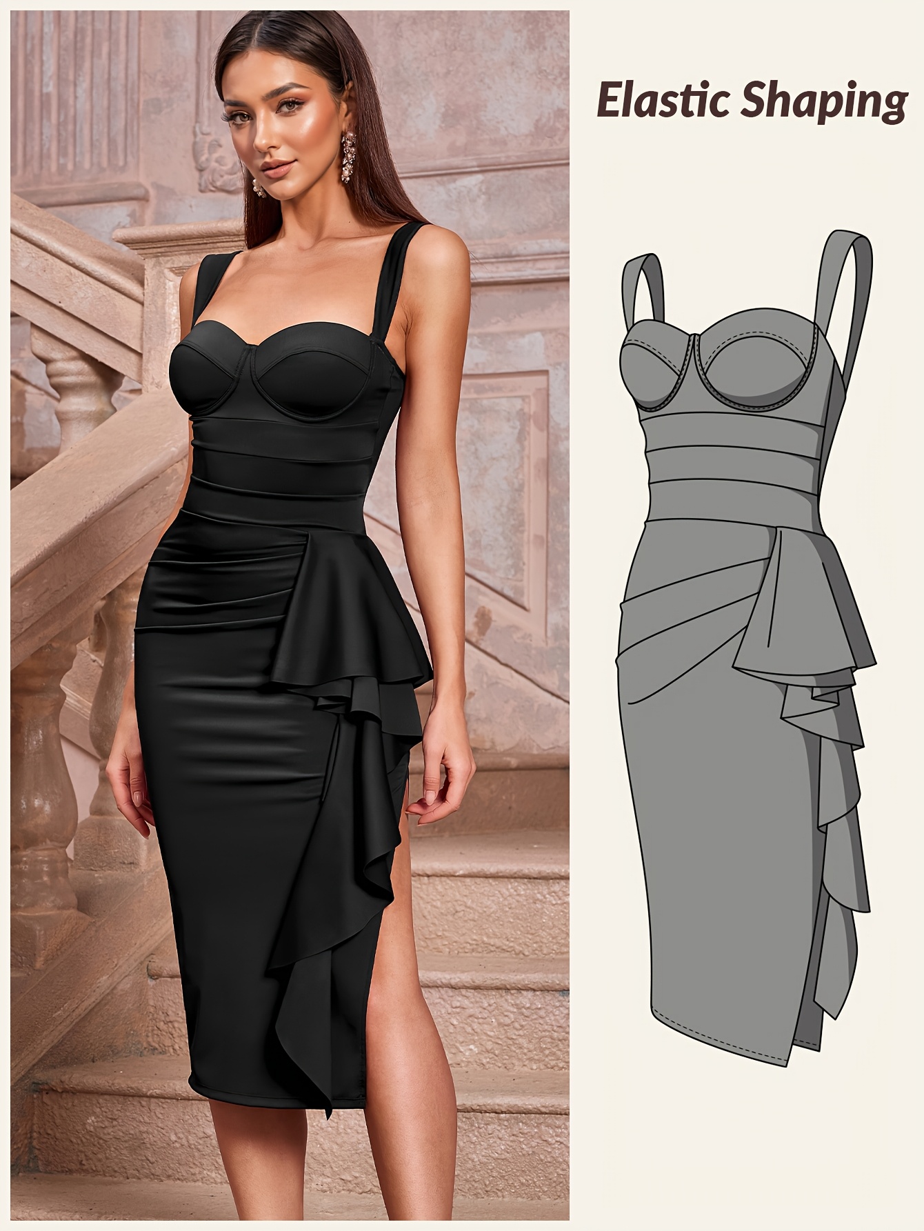 princess polly baby blue dress Cotton Rich Ribbed Bra Insert Mini Bodycon Dress main image 0