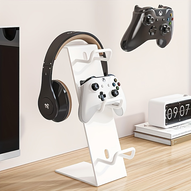 Supporto Acrilico Cuffie E Controller Set 2 Supporti Cuffie Gaming - Porta Cuffie Da Scrivania E Parete Oggetti Per Xbox - 7