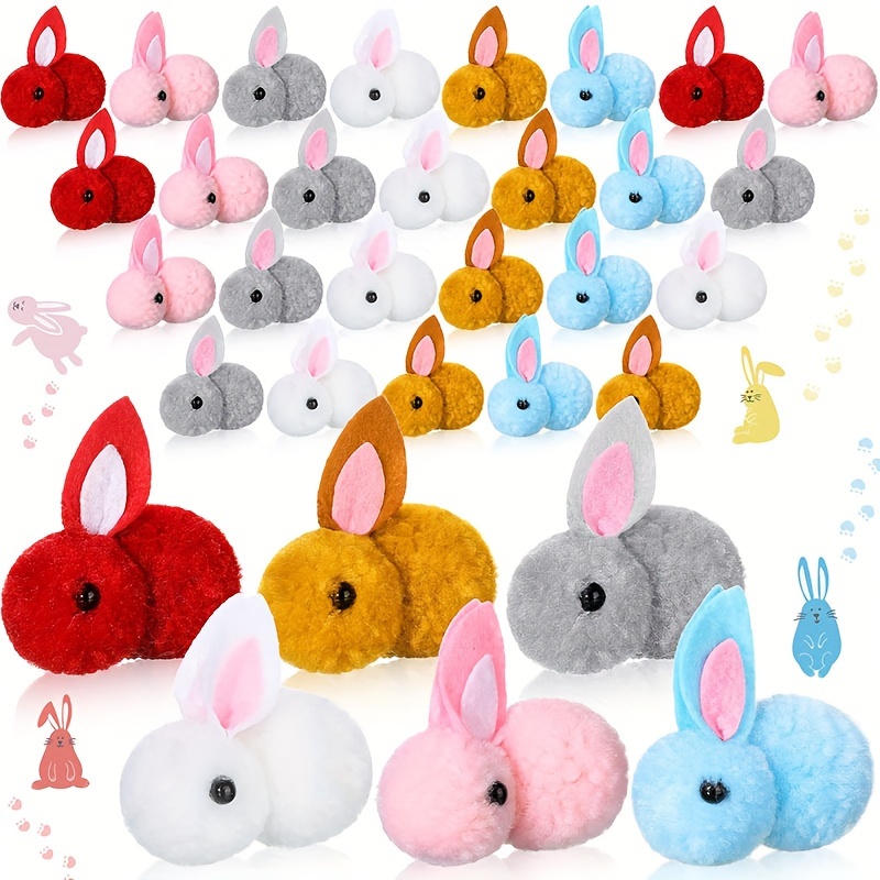 Kaufe Mini-Kaninchen Plüschtiere Tier Osterhase Simulation Kaninchen  Ornamente Spielzeug Geschenk Tiermodell Figur Schaufenster Vitrine