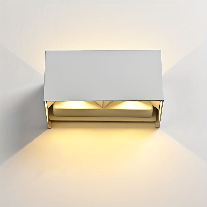 LED Double-Head Wall Light, Black, Outdoor Lighting Wall Sconce, Outdoor Wall Lamp, COB Light Source + Body, 3000K Warm White Outdoor Light Fixture, Up and Down Adjustable Wall Light, Dimmable Beam for Balcony, Courtyard, Corridor, Exterior Wall