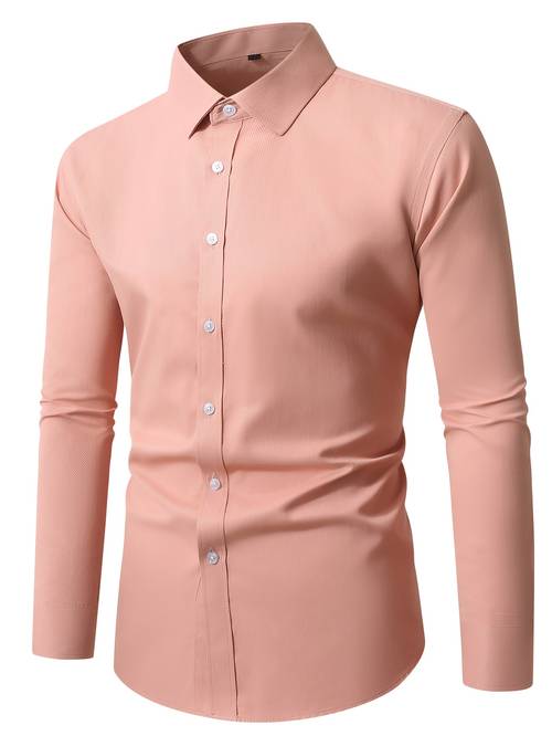 camisa de larga para hombre, formal profesional, sin planchar, casual para