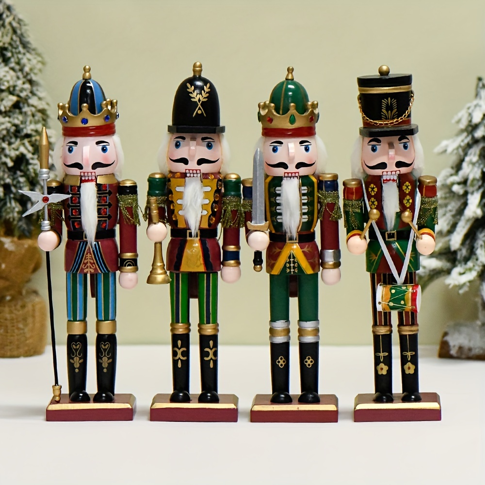 

Handcrafted 11.8" Nutcracker Soldier Figurine - Exquisite Wooden Christmas Decor For Home, & Tabletop | Perfect Gift For Holidays & Collectors