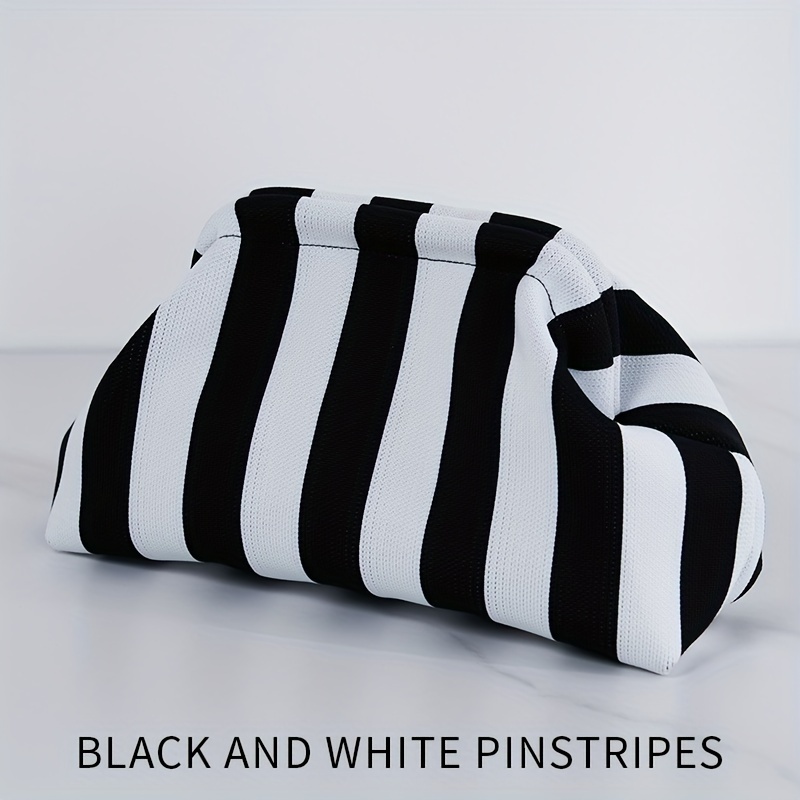 

Casual Fashion Women's Striped Clutch Bag, Large Capacity Cloud Bag