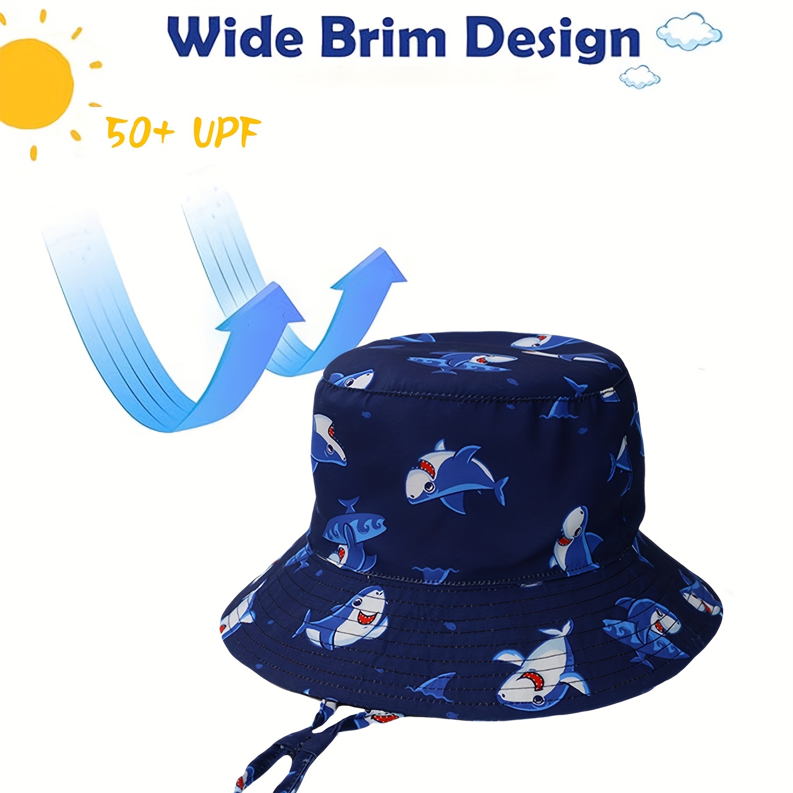 Men's Wide Brim Fisherman Hat Chin Straps Bucket Hats Summer - Temu United  Kingdom