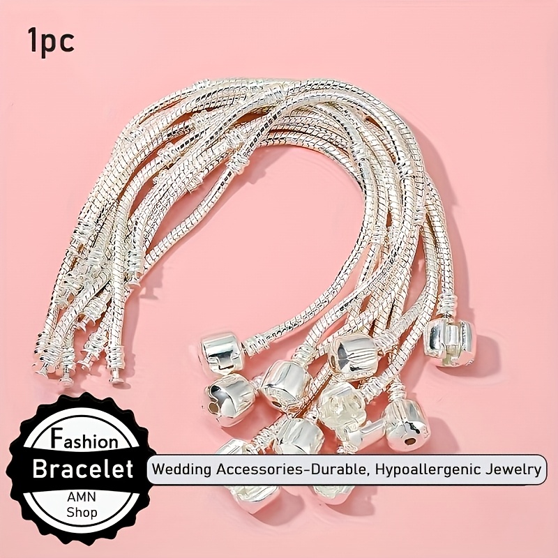 1pc Women's Hypoallergenic Silvery Bracelets, Chain For Making Jewelry