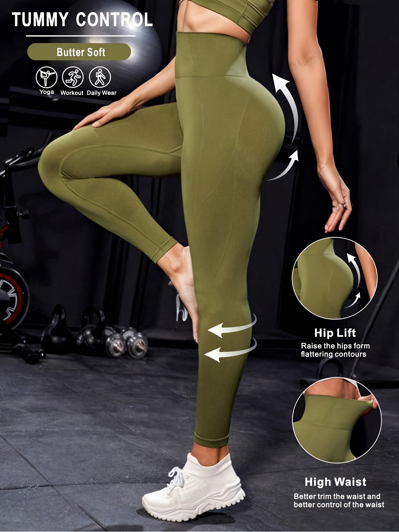 LisoMuik Green Christmas Leggings for Women Soft Tummy Control Workout Gym  Yoga Pants Full Length Stretchy Cute Tight Legging : : Clothing,  Shoes & Accessories
