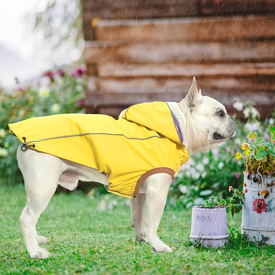 Hunderegenmantel Wasserdicht - Reflektierender Regenponcho Für Große Hunde