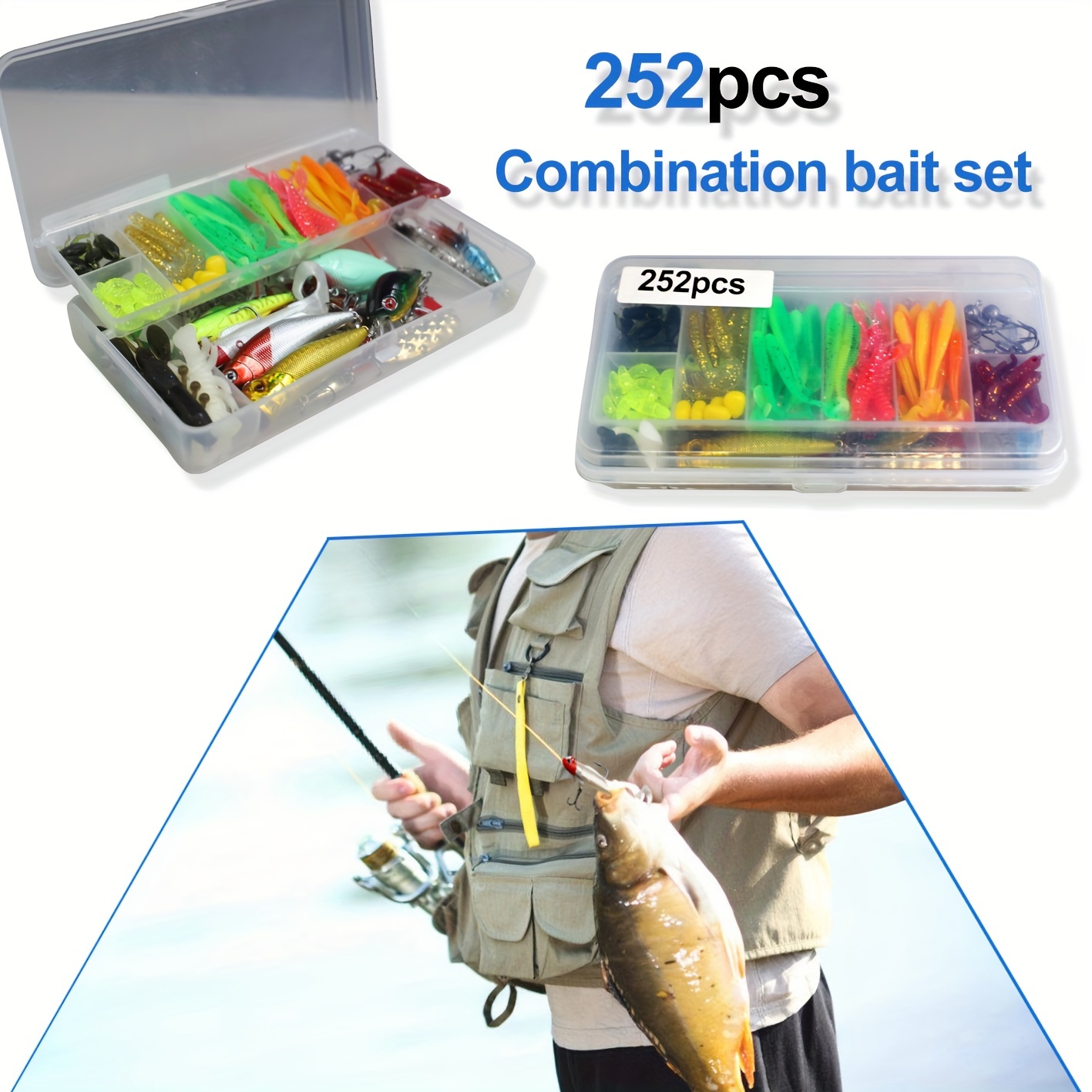 Mixed Color Fishing Lures Kit Image 3