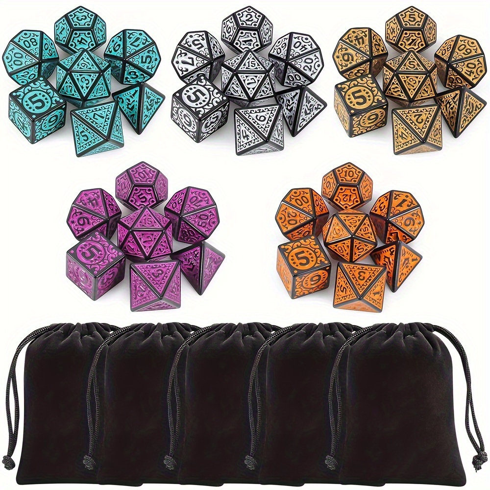 

Esanda Polyhedral Dice Set For , 35 , 5 , Includes D4, D6, D8, D10, D12, D20, Comes 5 Drawstring , For , Suitable 14+ - For