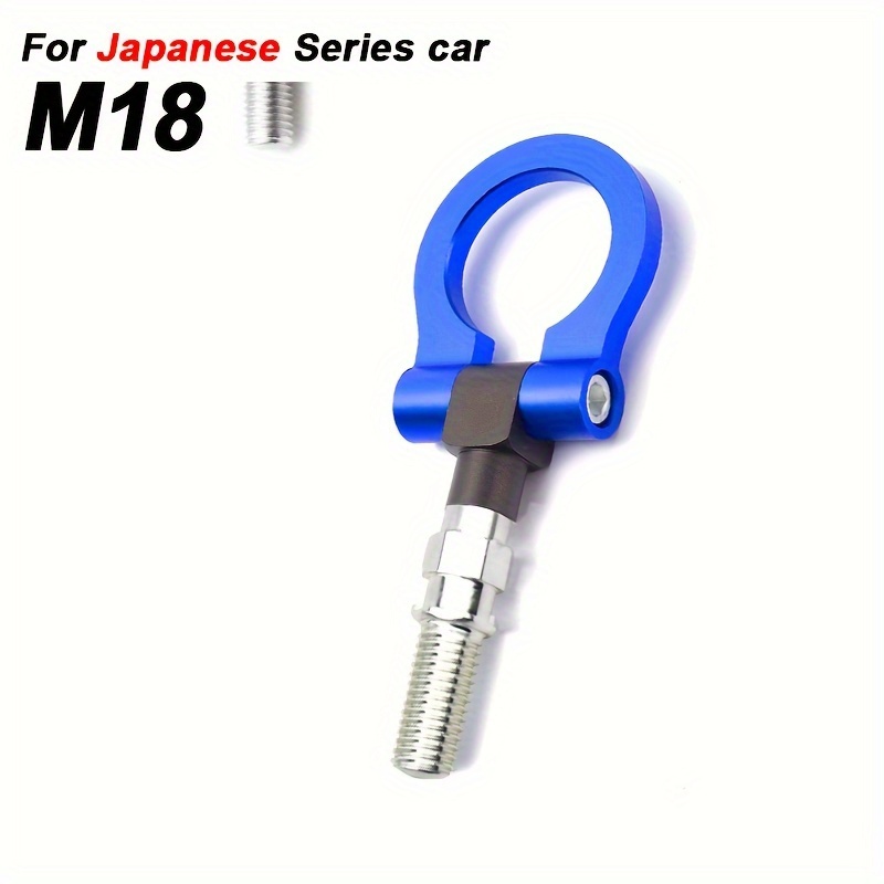 JDM car Accessories Tow Hook Kit for Universal Car Auto Aluminum Rear  Towing Hook （Blue）