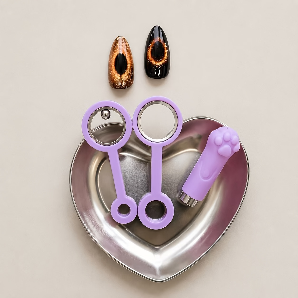 TEMU Juego de anillos mágicos para de uñas, 2 anillos diferentes para de uñas , artículos para técnicos de uñas, imprescindibles para técnicos de