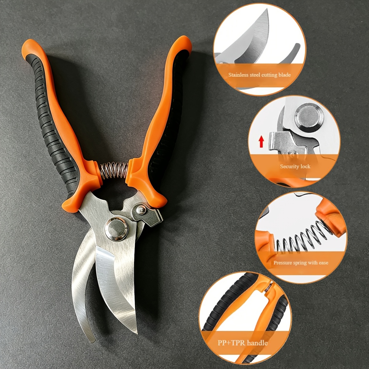 TEMU 1pc Branch Pruner, Garden Shears, And Picking Scissors, Garden Tool Shears