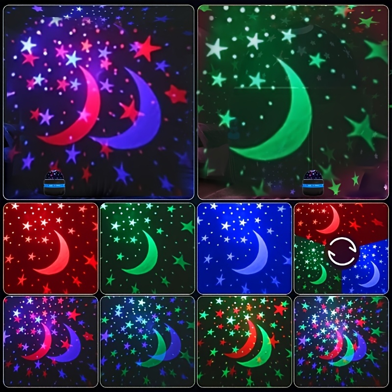 USB Night Light Projector, Atmosphere Light for Indoor Bedside, Bedroom, Birthday Gift, Christmas Holiday Light, Full Starry Sky Projection Light