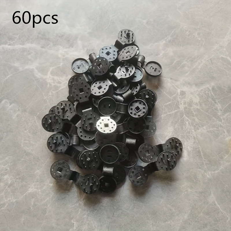 TEMU 60pcs Black Plastic Clips For Shade Cloth, Round Garden Netting Fasteners, Mesh Accessories, Durable Sunblock Fabric Grommets, Garden Netting