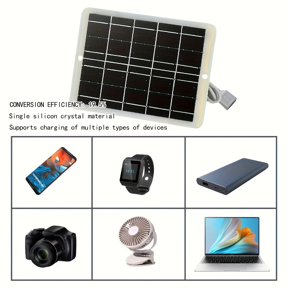 3w 5v portable solar charger summer outdoor essential fast charge for portable fans devices emergency power bank durable thick material on the go charging solution Product details 2