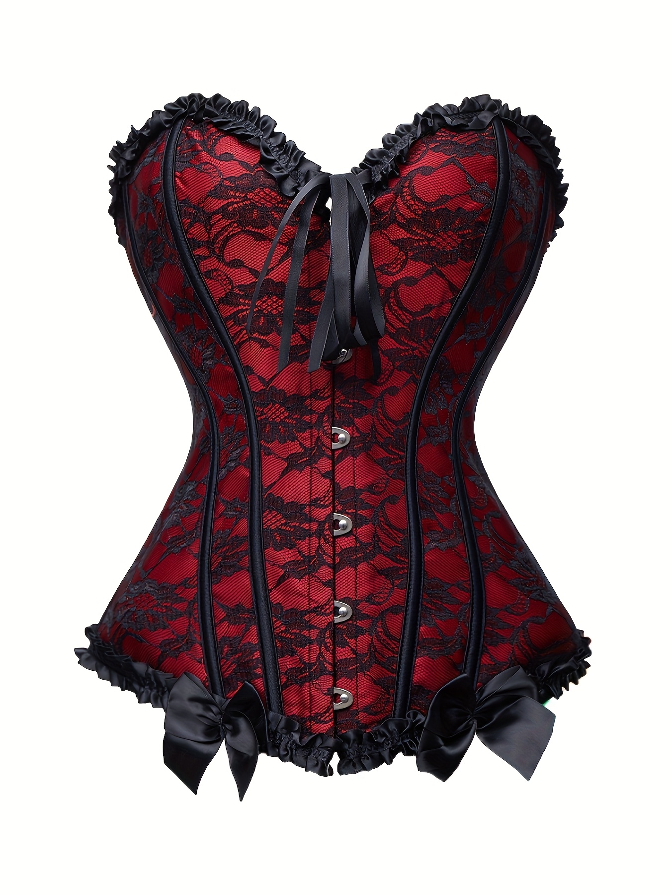 s burgundy red victorian inspired bustier top backless