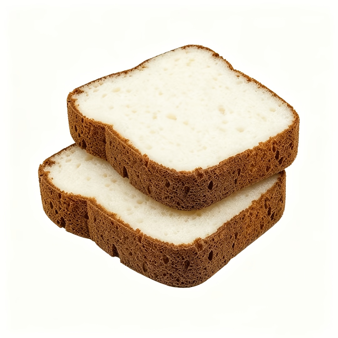 TEMU 2pcs Toasted Bread-shaped Cleaning Sponges, Available Colors, Multi- Scrubbing Pads. Suitable For Household Cleaning, Super Absorbent Kitchen