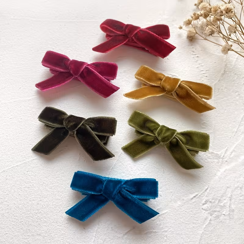 20pcs 10pairs boutique tiny women hair clips mini velvet Australia