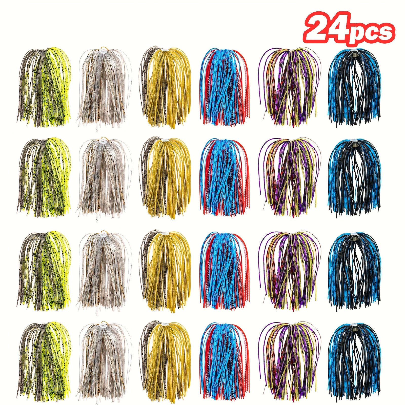 Goture 20/24/33pcs Jigs With Weed Guard Fishing Jigs Silicone Skirts Flipping Jigs Swim Jig Head Fishing Lure