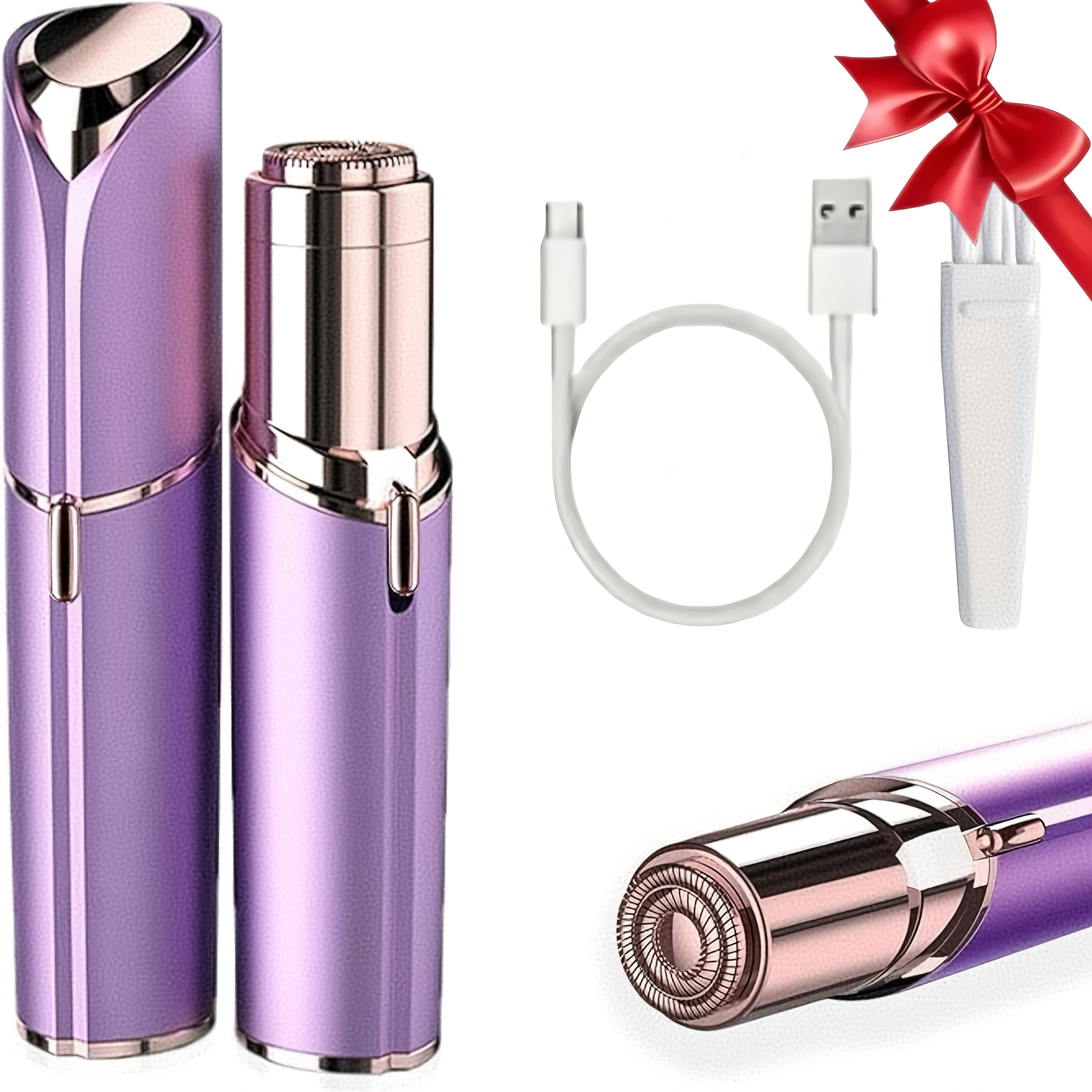 facial hair trimmer for women hair trimmer device portable womens for lip chin with usb   colors   white blue purple face hair remover for women face hair remover hair removal for women body hair remover for women mustache trimmer beauty gadget lightweight trimmer sleek trimmer   battery trimmer womens trimmer epilator tool skincare routine personal care
