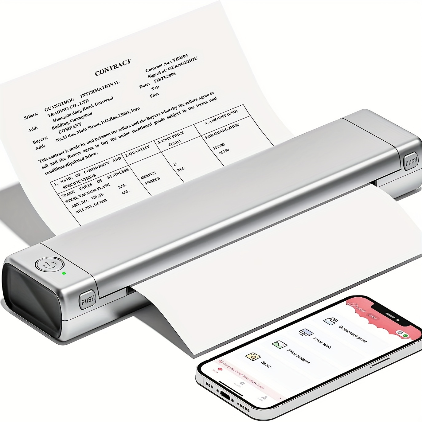 Itari Impresora portátil inalámbrica para viajes, impresora Bluetooth M08F  compatible con letras de 8.5 x 11 pulgadas, impresora compacta sin tinta