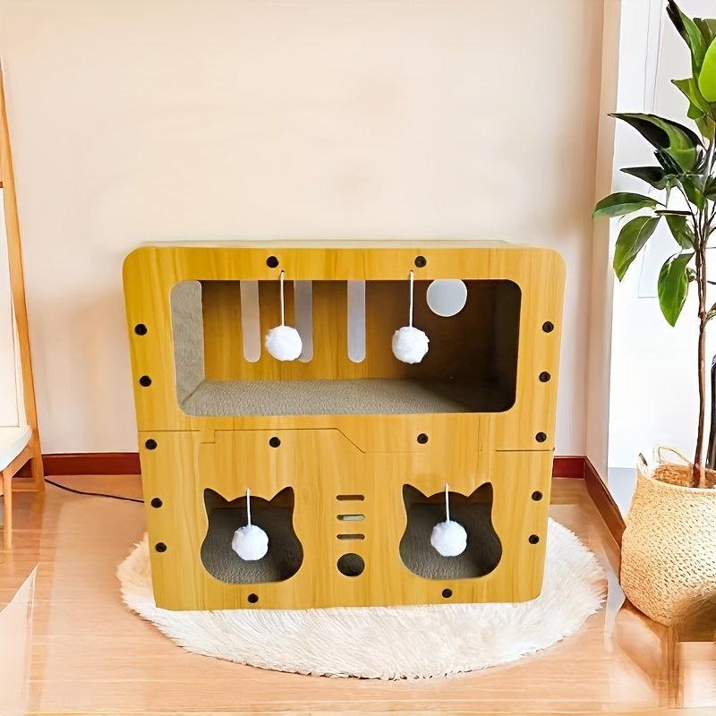 * Tower Cat Climbing Frame - * Wood Material, Durable and Sturdy, Multi-* and Resting Space for Cats, * with * Assembly, Ideal for Multiple Cats