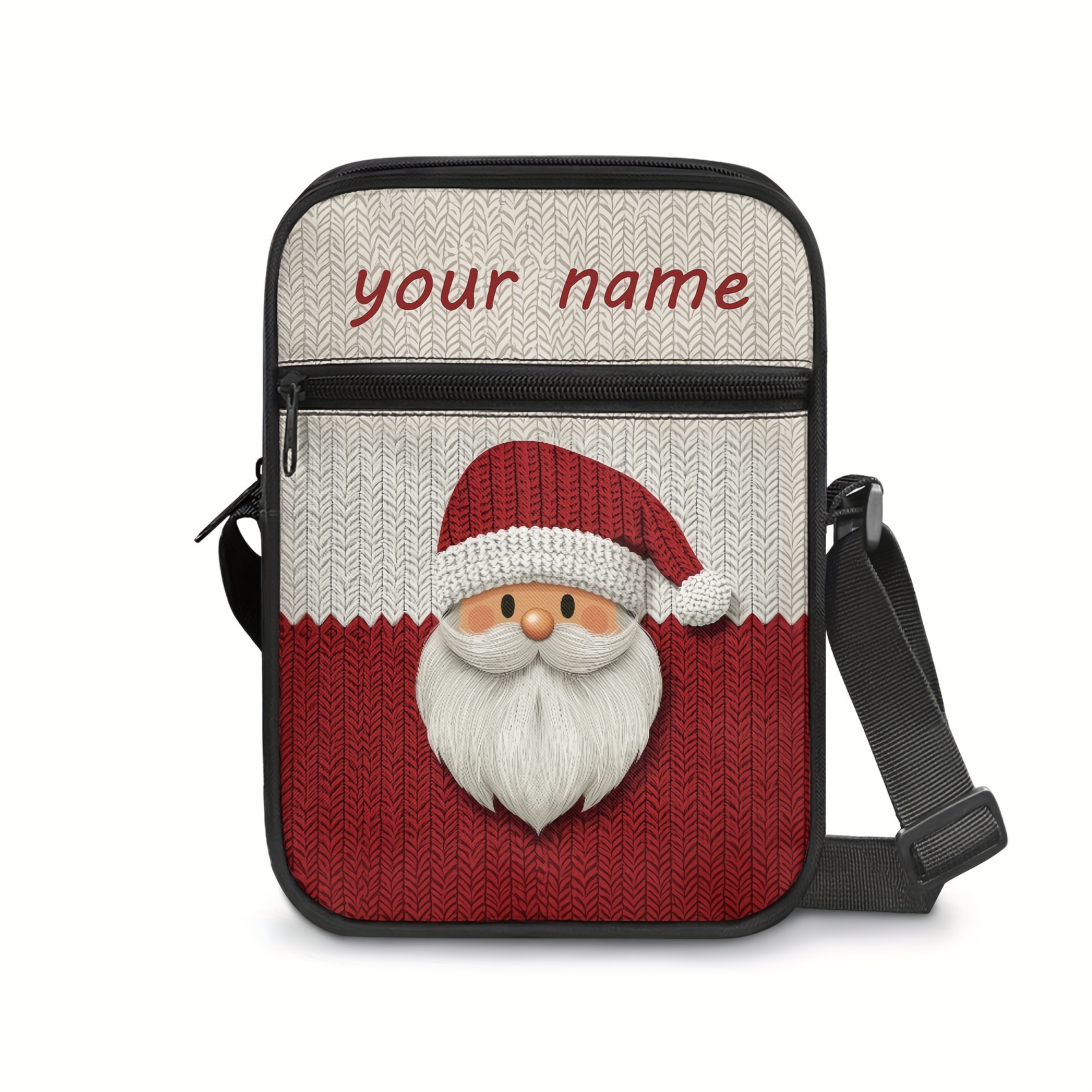 

Mu Songcan Investment 1pc Cute Santa Claus Head Pattern Personalized Name Customized Bag