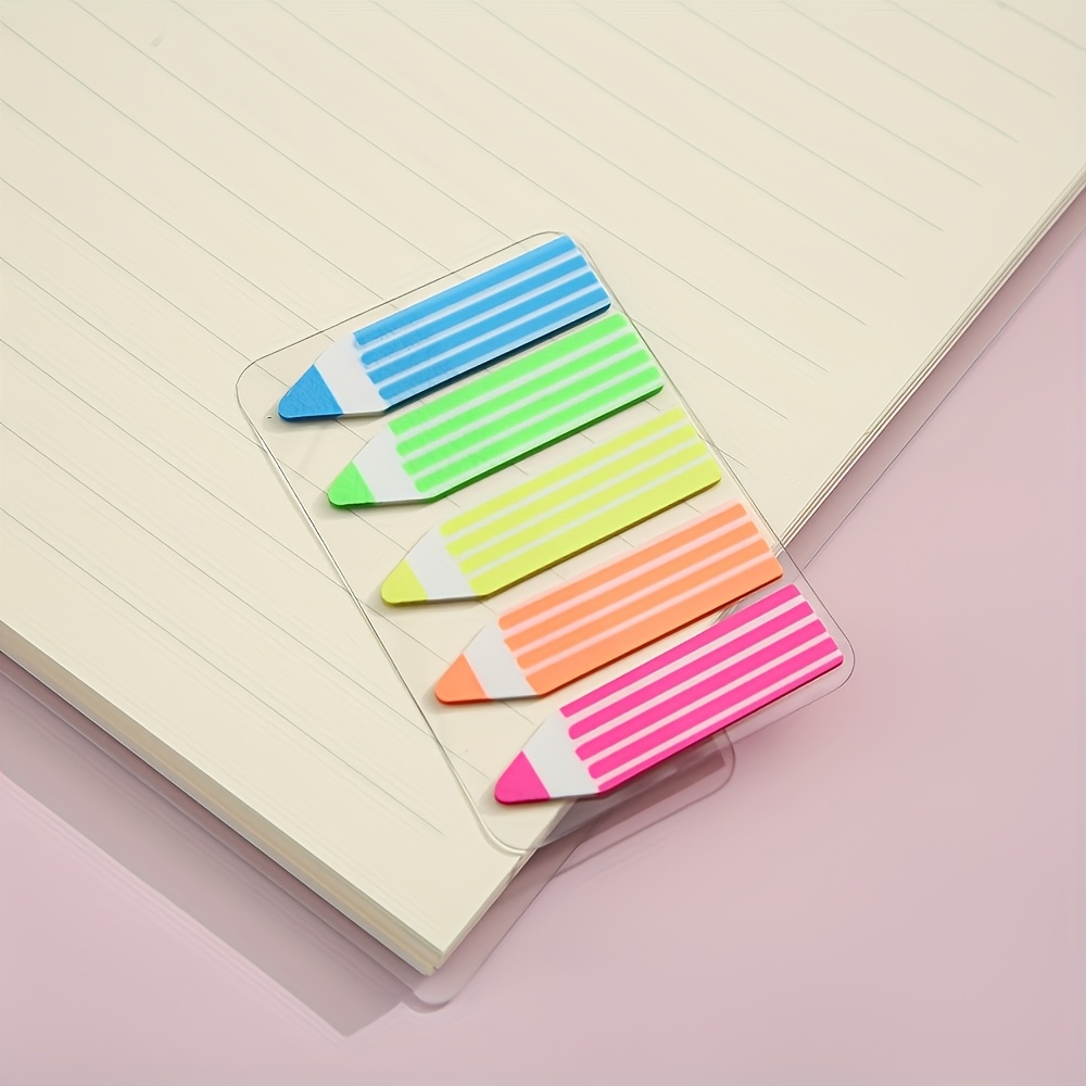 Image of Colorful Pencil-shaped Sticky Notes, Multifunctional And Decorative For Reminders, Planning, And Organization - A Must-have For Household