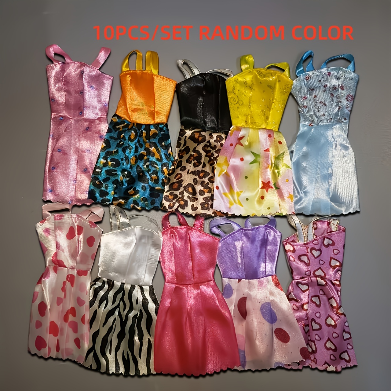 Image of 10pcs/set 11.8inch Doll Random Fashion Clothes Accessories Dress Evening Party Weeding Dress For 30cm 11.8inch Doll Cloth Chirstmas Gifts