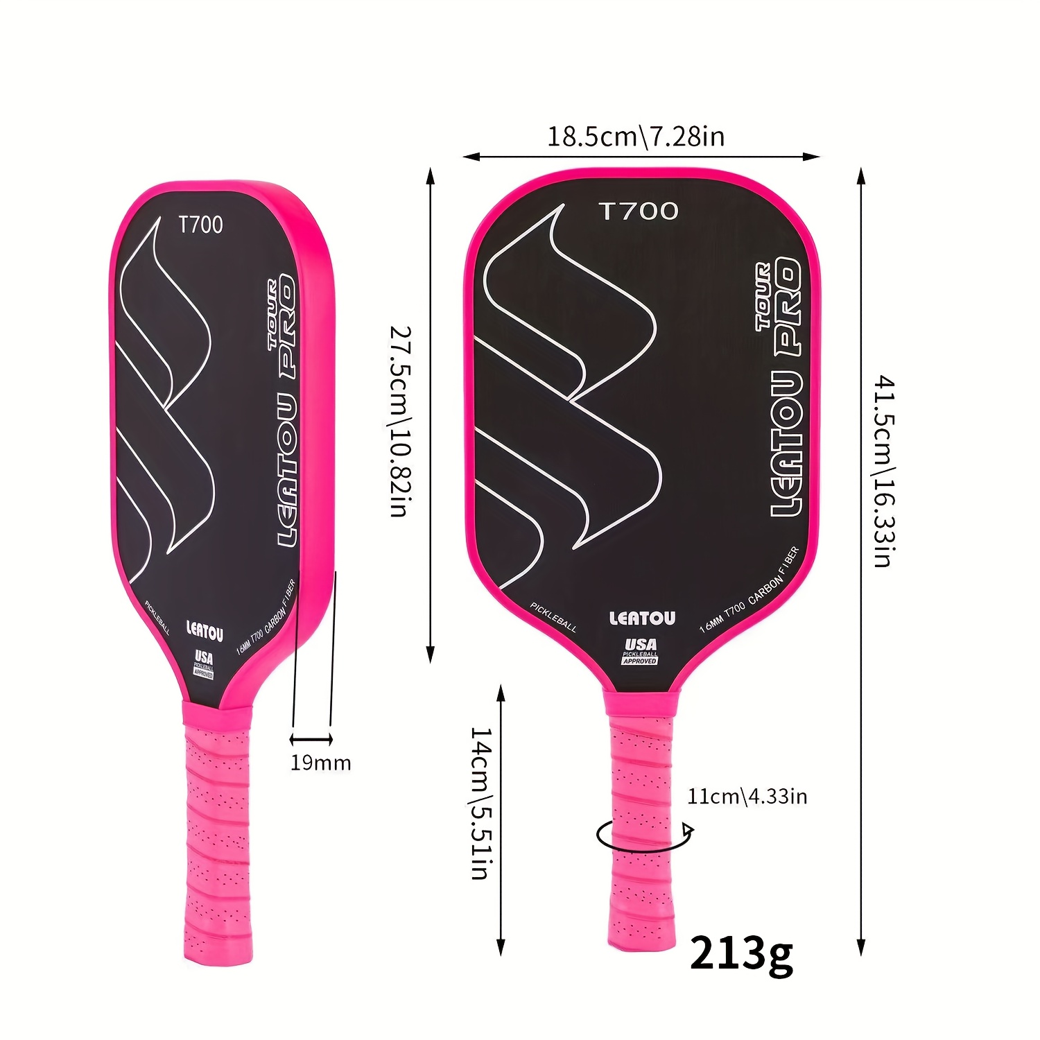 LEATOU Pickleball Paddle, Made of 16MM Carbon Fiber Matte... product image 6