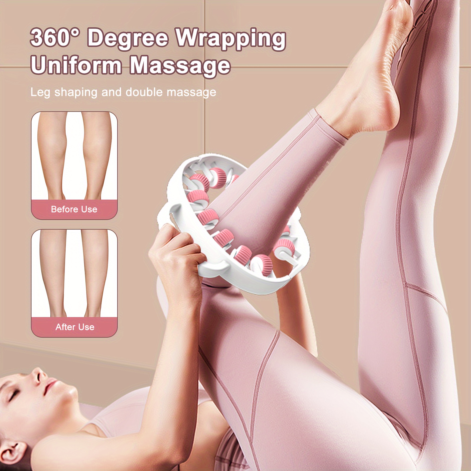 Plastic Cellulite Massager for Whole Body, Manual Fat Removal Roller
