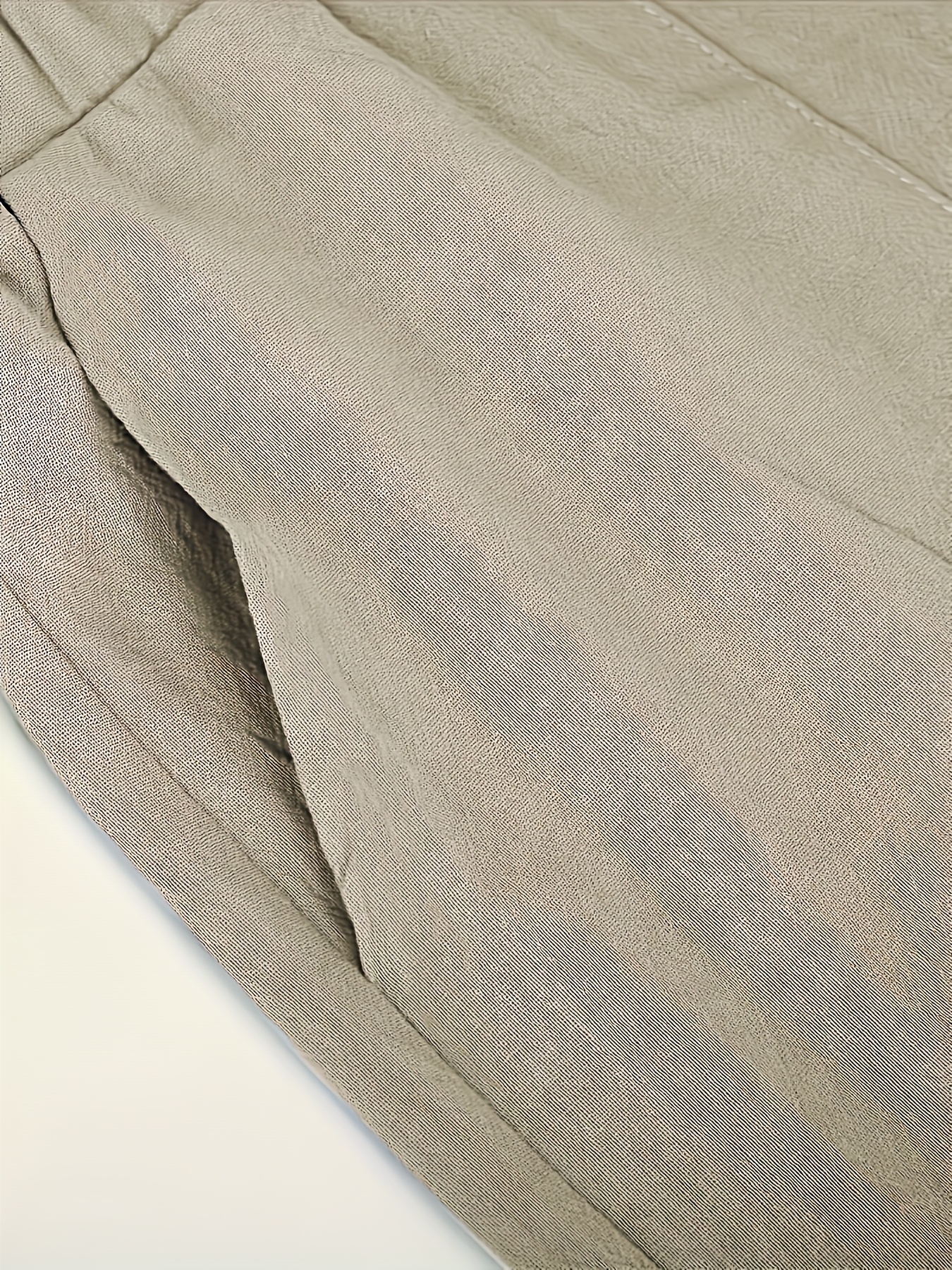 Men'S Cotton Shorts with Drawstring, Casual Palm Tree Print, All-Season, Non-Stretch Woven Fabric, Button Detail, Regular Fit, 110Gsm - Summer Beachwear, Plus Size