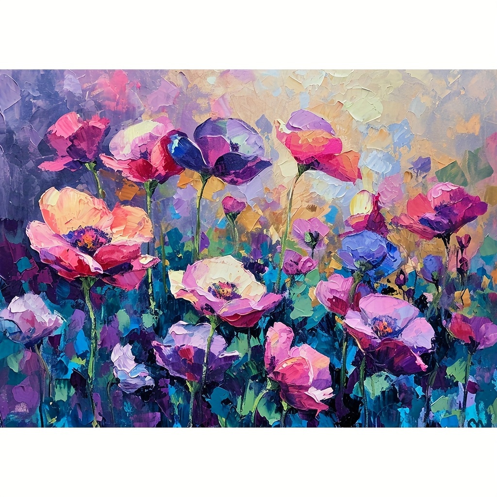 

1pc 30x40cm/11.8x15.7in Diy 5d Diamond Art Painting Without Frame, Flowers Full Rhinestone Painting, Diy Diamond Art Painting Kit, Handmade Home Room Office Wall Decor