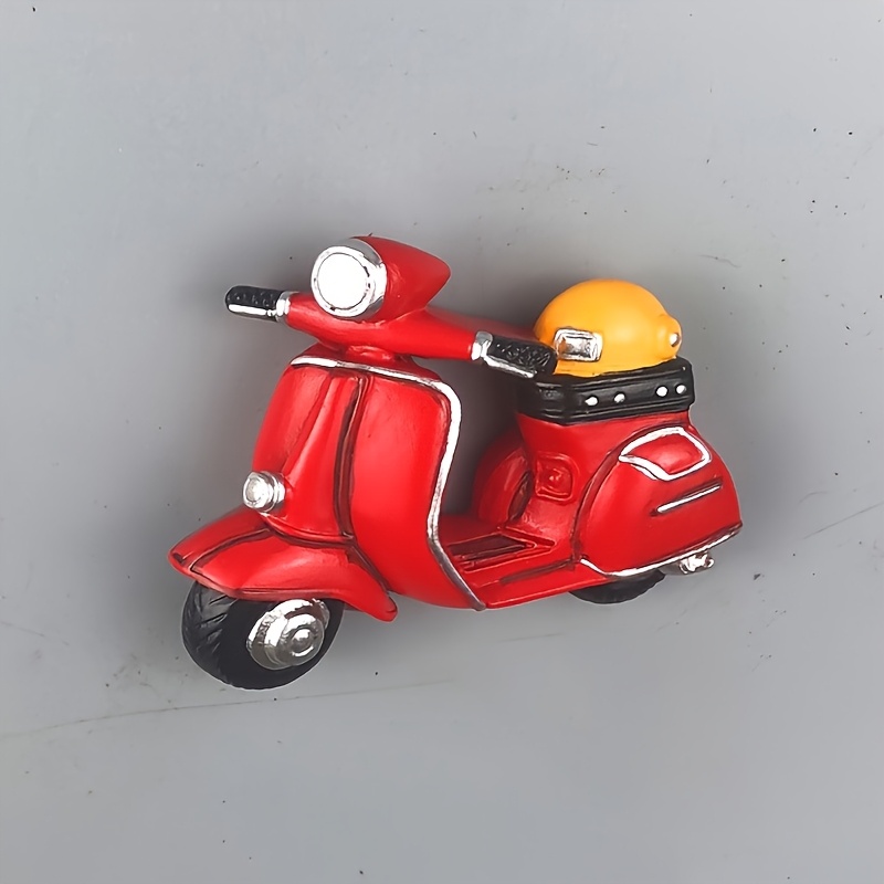 1pc Creative Motorcycle Fridge Magnet, 3d Decorative Magnetic Sticker For Refrigerator, Unique Accessory, 1.97*2.17 Inch