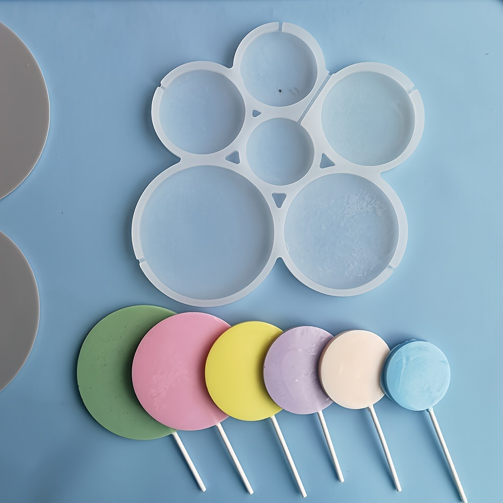 

1pc Silicone Lollipop Mold - Bpa-free, Multi-size Round Candy & Chocolate Making Tool For Diy Kitchen Baking