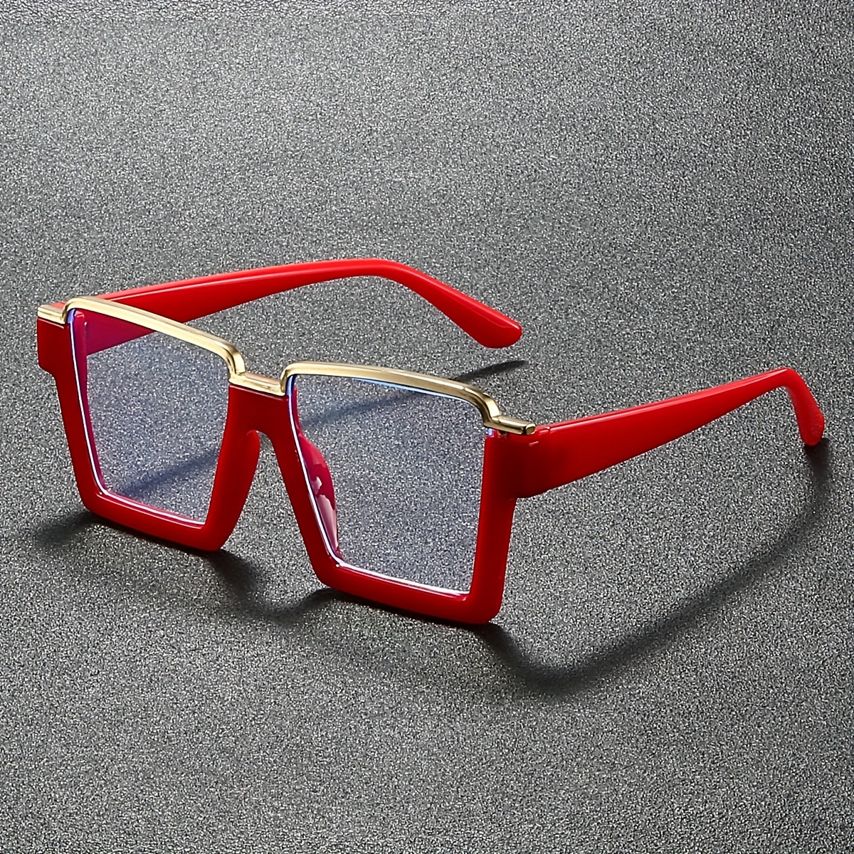 y2k fashion oversized square frame glasses full rim pc  display picture 1