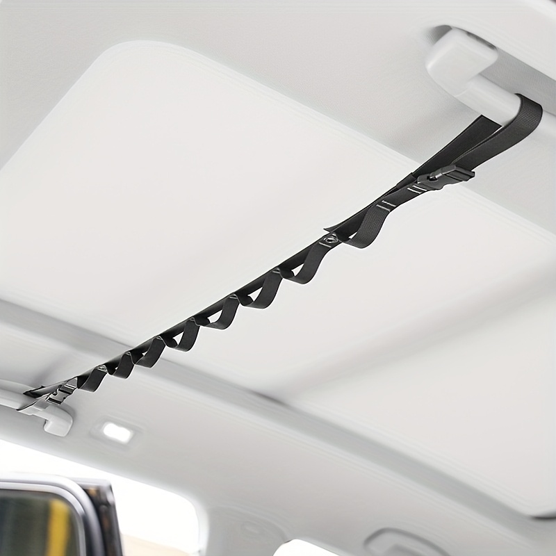 Car Top Clothesline, on-Board Hanger, Multifunctional in the Car Clothesline, Outdoor Camping Travel with Hook and Clip, Portable Clothesline Clothesline