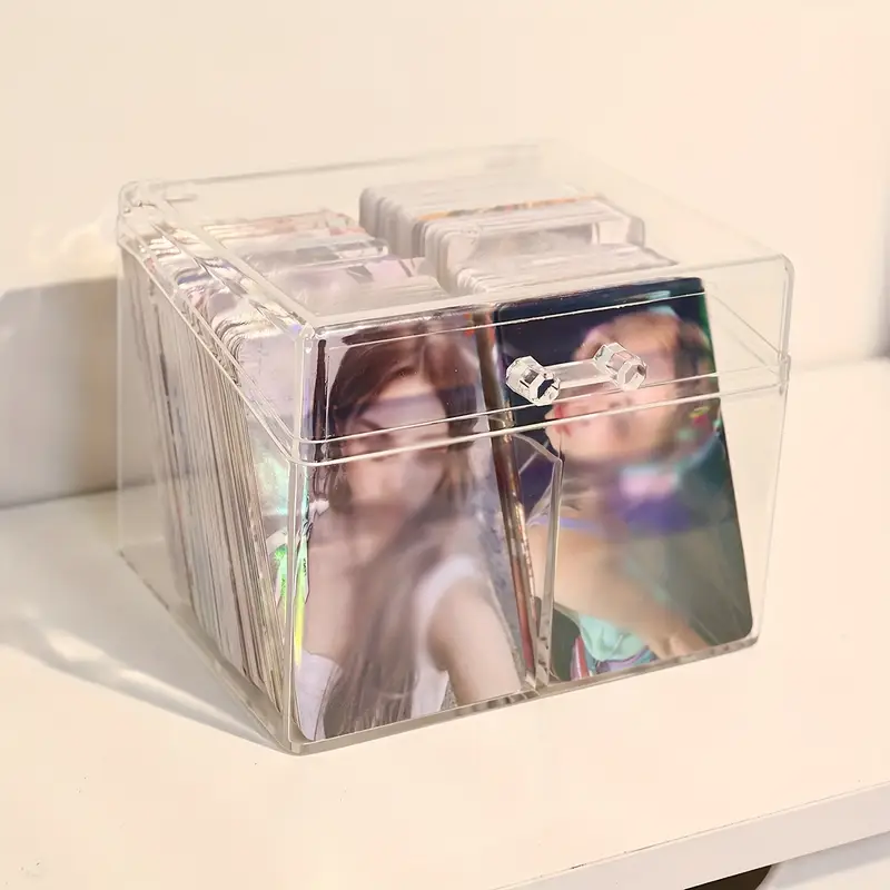 1pc transparent holographic card holder waterproof dustproof - Temu 1pc transparent holographic card holder waterproof dustproof - Temu