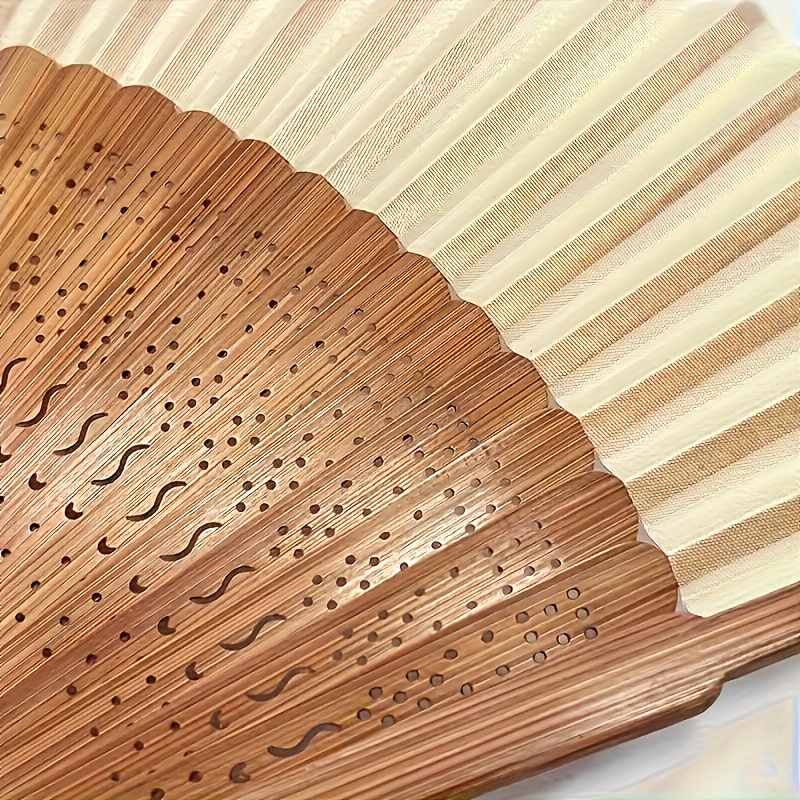 Retro Bamboo Folding Fan - Sturdy And Durable Bamboo Frame, Smooth Opening And Closing ~ Portable Handheld Summer Fan, Ancient Style Literary Style, Suitable for Various Dances, Bestie Gathering Souvenir, Birthday Gift