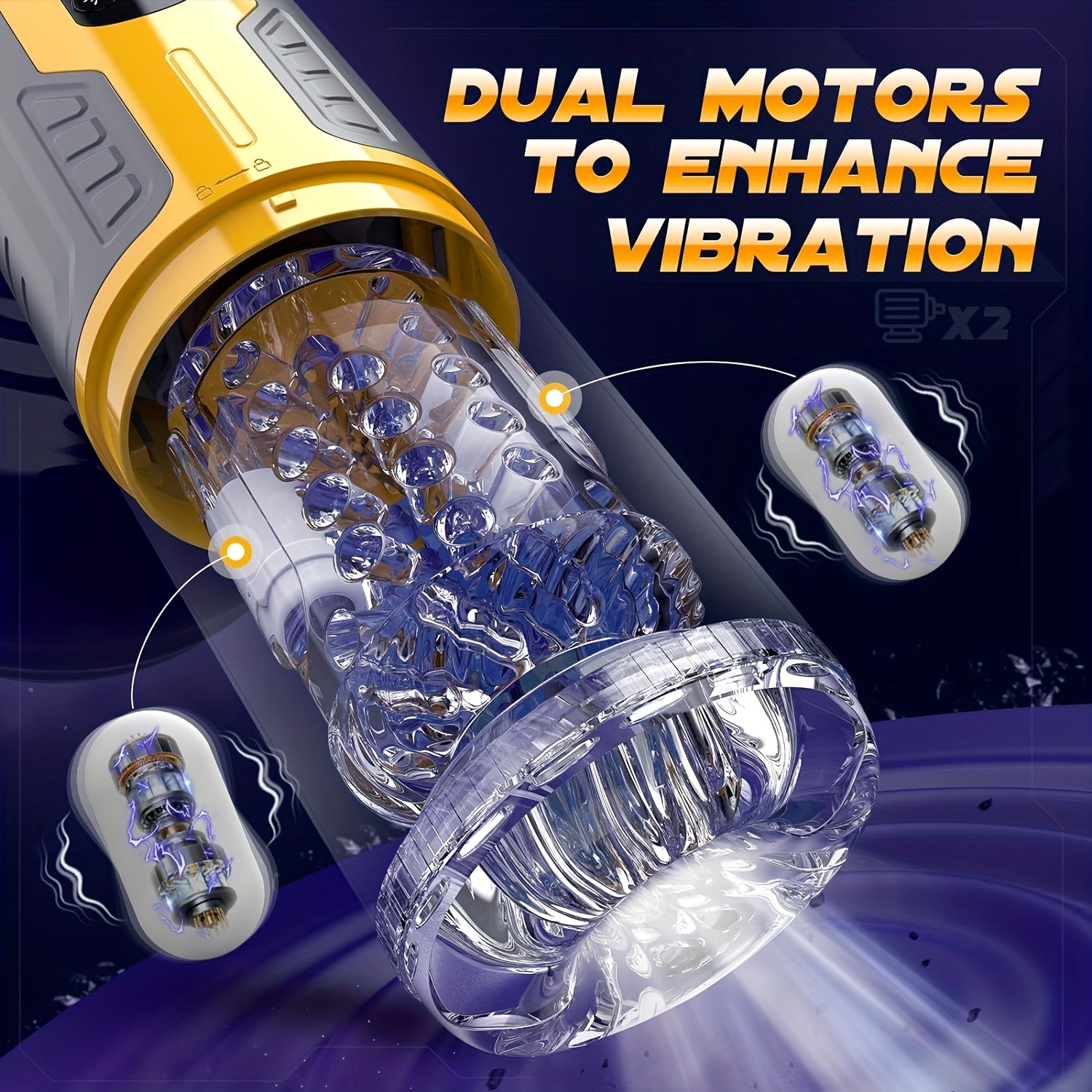 newly   male electric   with one click   mode 7 telescopic 7 rotating 7 vibrating tongue licking   dual motors with strong vibration force tpe 3d inner tank design lcd display screen details 2