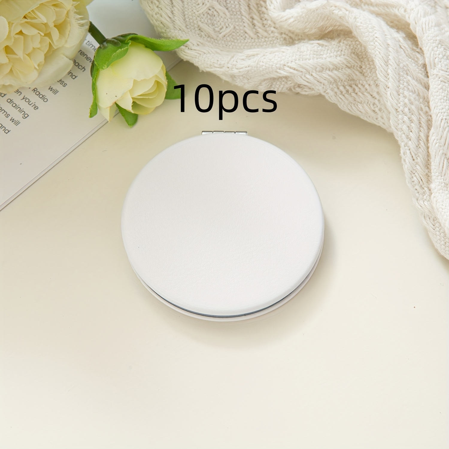 10pcs/20pcs/30pcs Square Small Mirrors, Portable Dual-Sided Design