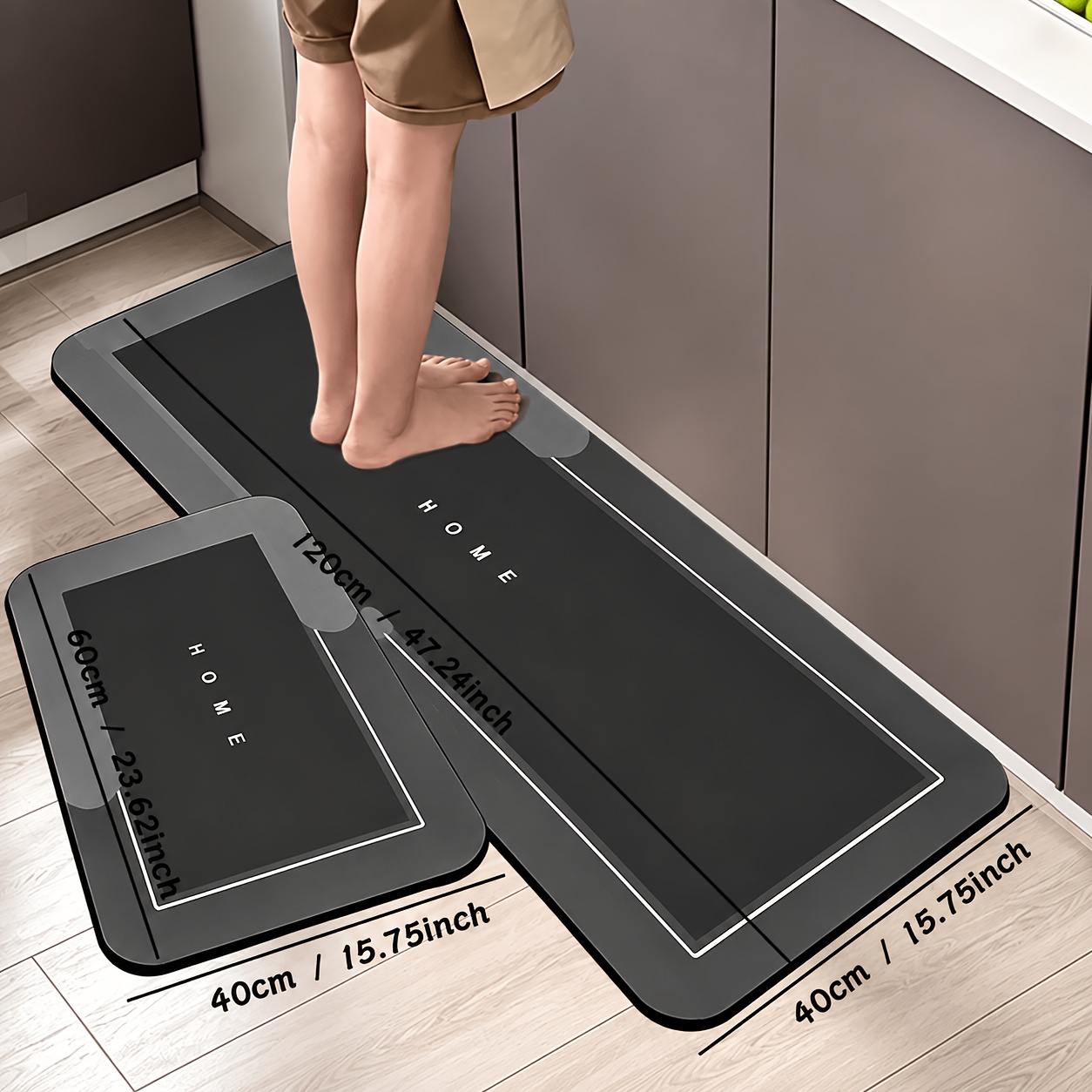 TEMU 2pcs , Super Absorbent Diatomaceous Mats - Non-slip, Fast Drying, Suitable For Bathroom And Living Room/ Kitchen, , Best Gift .